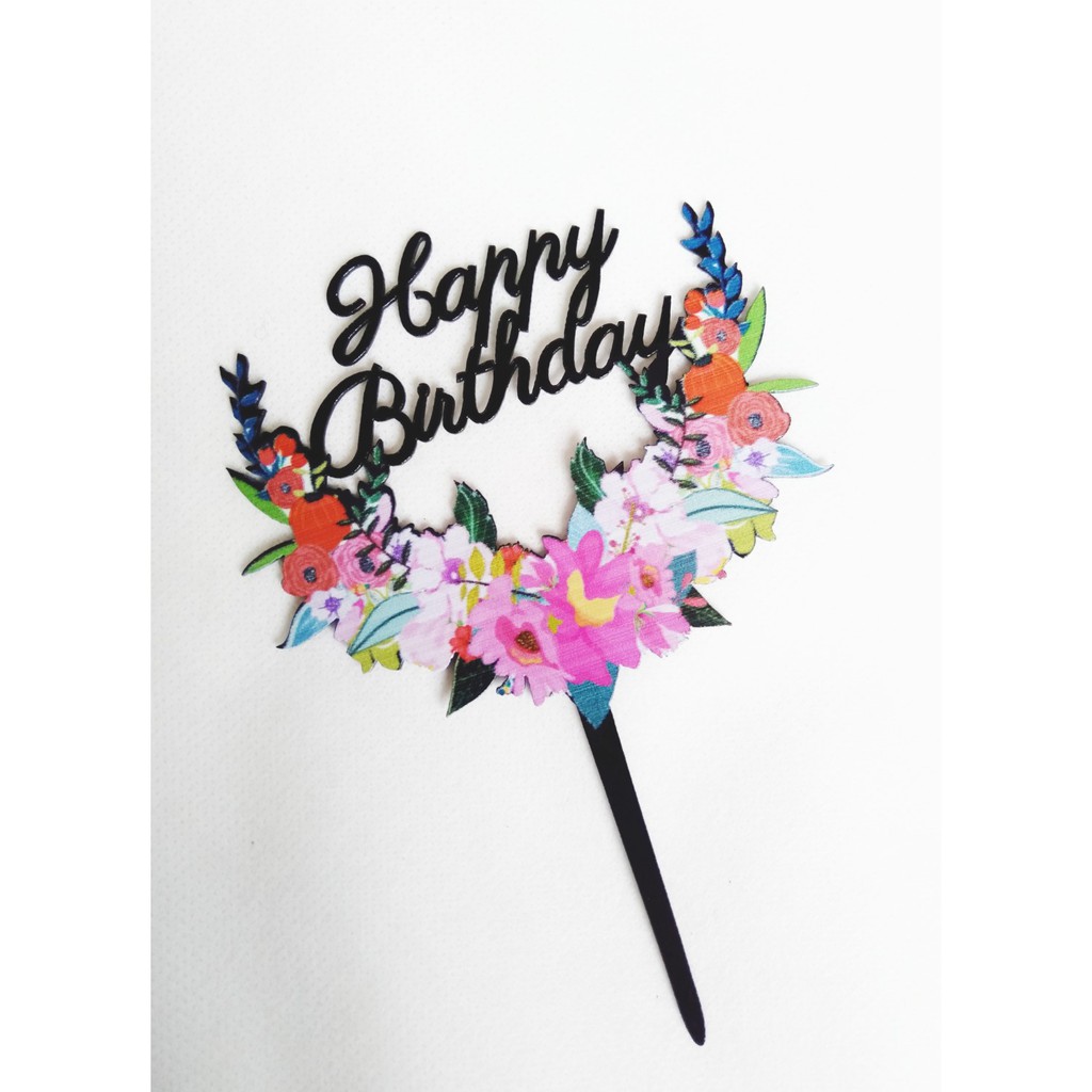 Jual Topper Cake Acrilyc Bunga | Shopee Indonesia