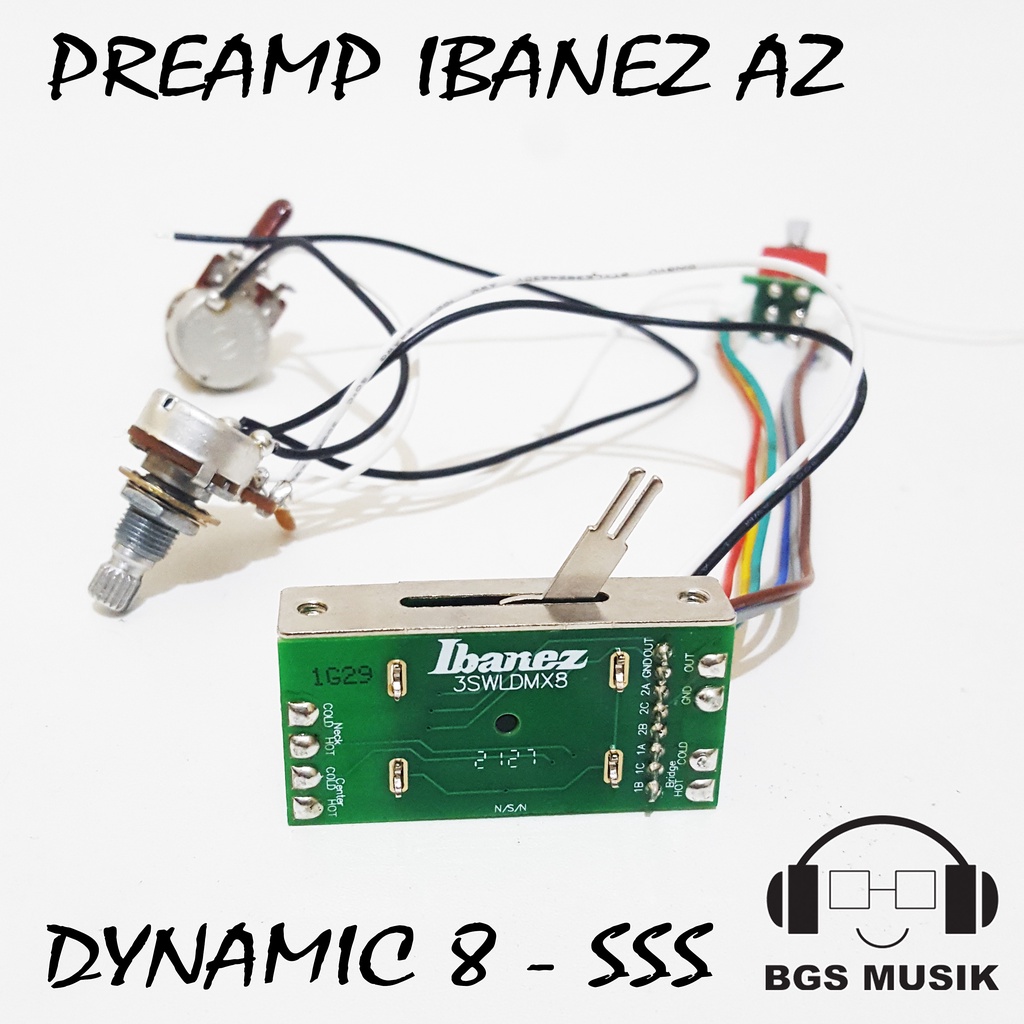 Jual Wiring Set Ibanez AZ Dynamic 8 Preamp Ibanez AZES Dynamic 8