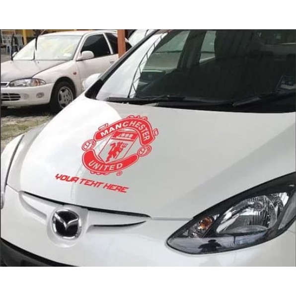 Jual cutting sticker mobil manchester united logo sepak bola variasi ...