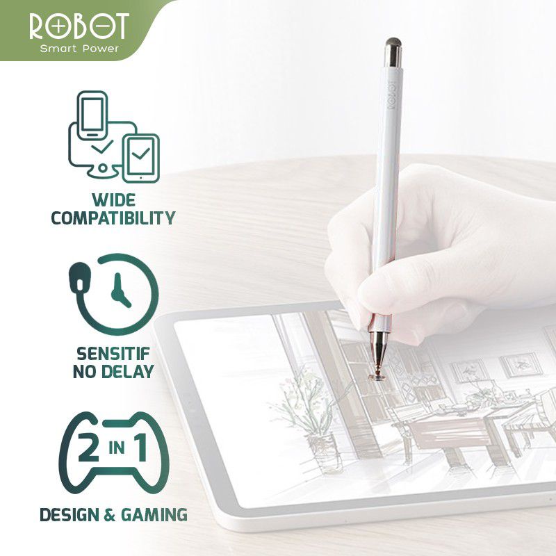 Jual ROBOT RSP01 Universal 2 in 1 Capacitive Stylus Pen for Mobile and ...