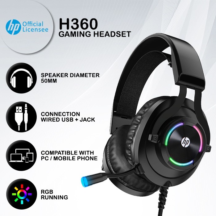 Jual Headset Gaming HP H360 RGB Shopee Indonesia