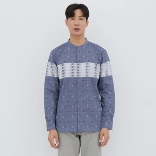 M231 Kemeja Pria Koko Panjang Navy 2482A