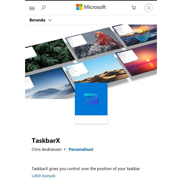 microsoft store taskbarx