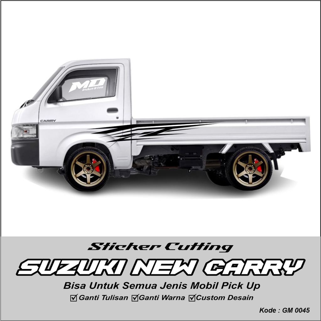 Jual Sticker Mobil Pick Up Suzuki New Carry Striping Mobil Pick Up ...