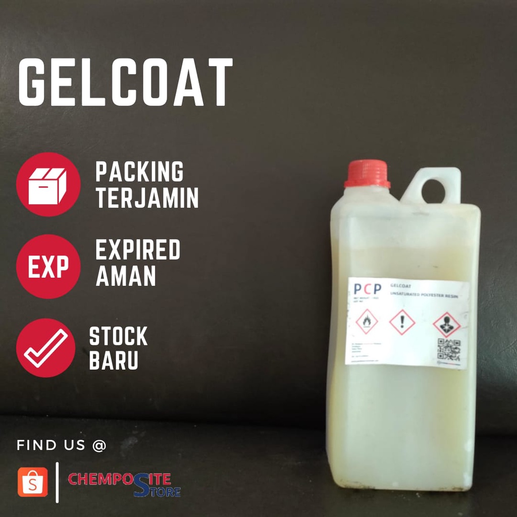 Jual resin gelcoat jelcot untuk fiberglass dan carbon fiber kemasan 1