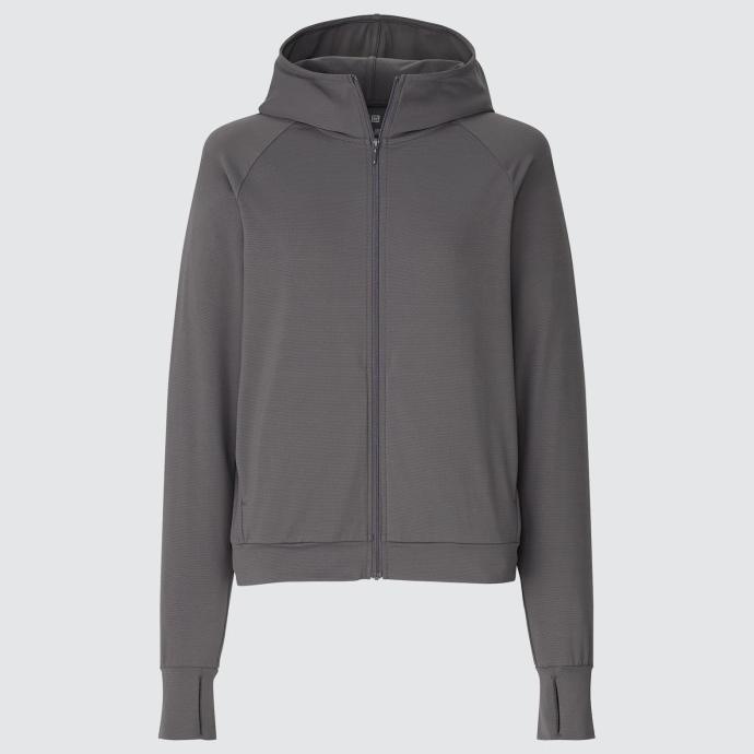 Uniqlo Airism UV Protection Zipped Hoodie(Women) - Navy Blue 