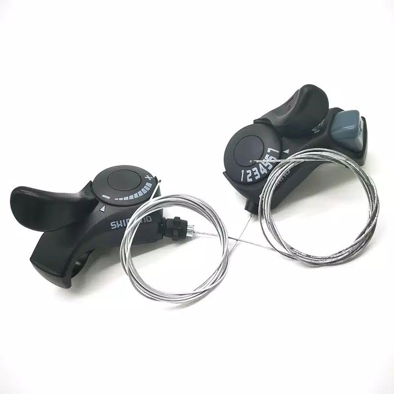 Pair shifter shimano speed Mountain Bike Bicycle Thumb Gear 3x7 Shift  Lever Set
