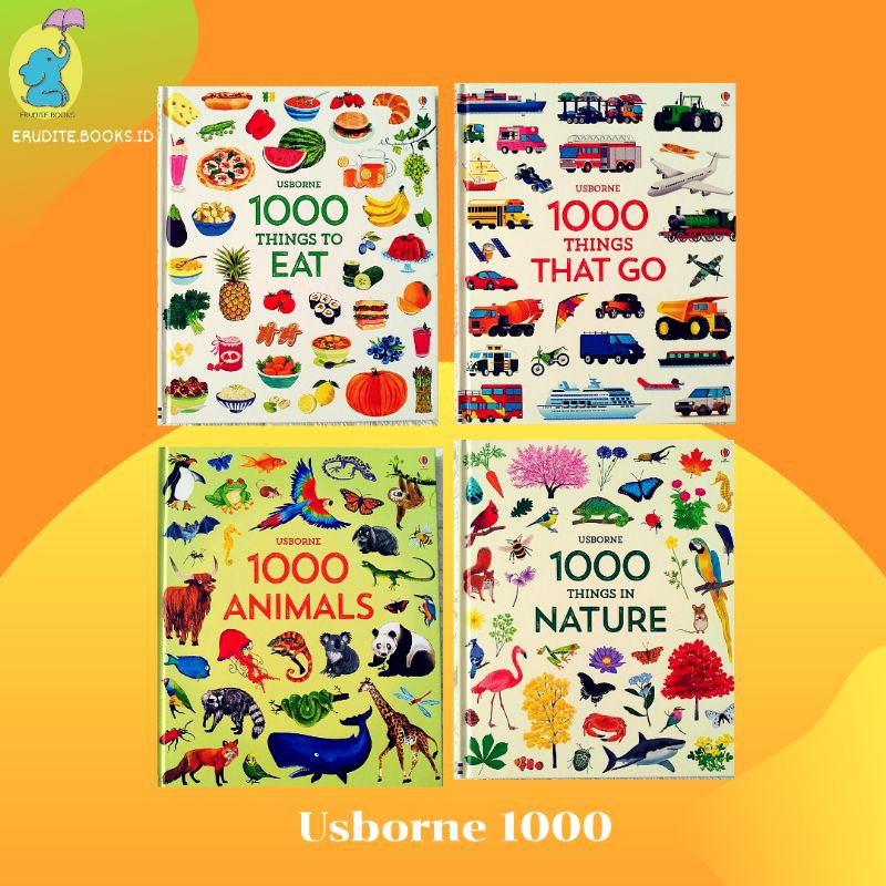 Jual [EB] Usborne 1000 Things in Nature / Things that go / Things to