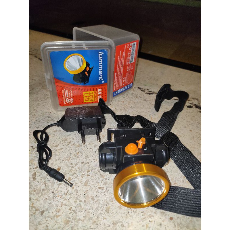 Jual senter kepala LED putih/kuning | Shopee Indonesia