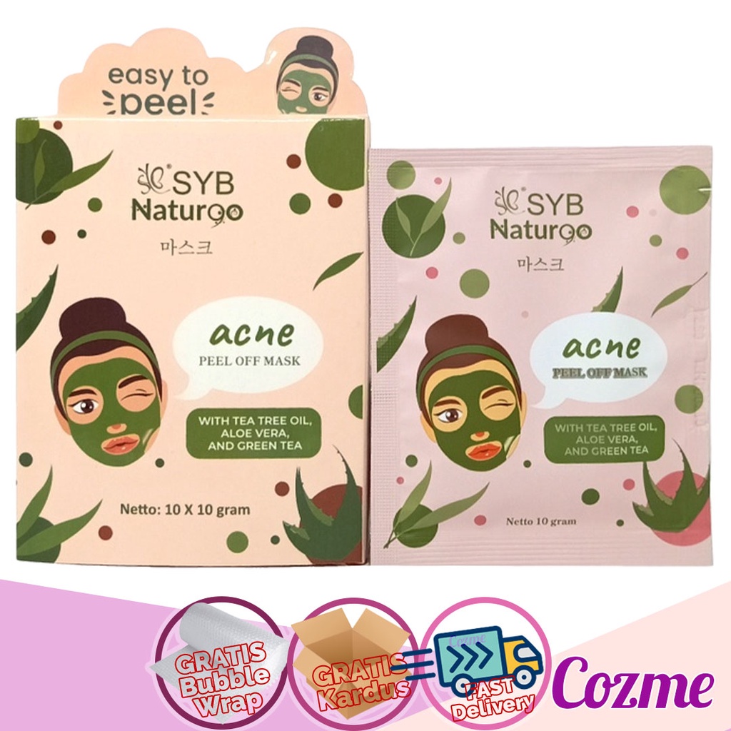 Jual SYB NATUR 90 ACNE PEEL OFF MASK WITH TEA TREE OIL, ALOE VERA, AND ...