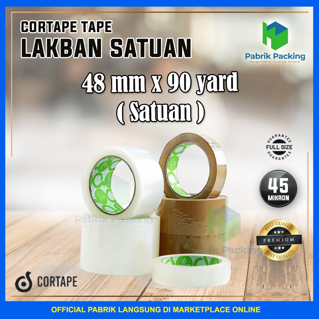 Jual Lakban / Isolasi Cortape Ukuran 48mm x 90yard Termurah Satuan ...