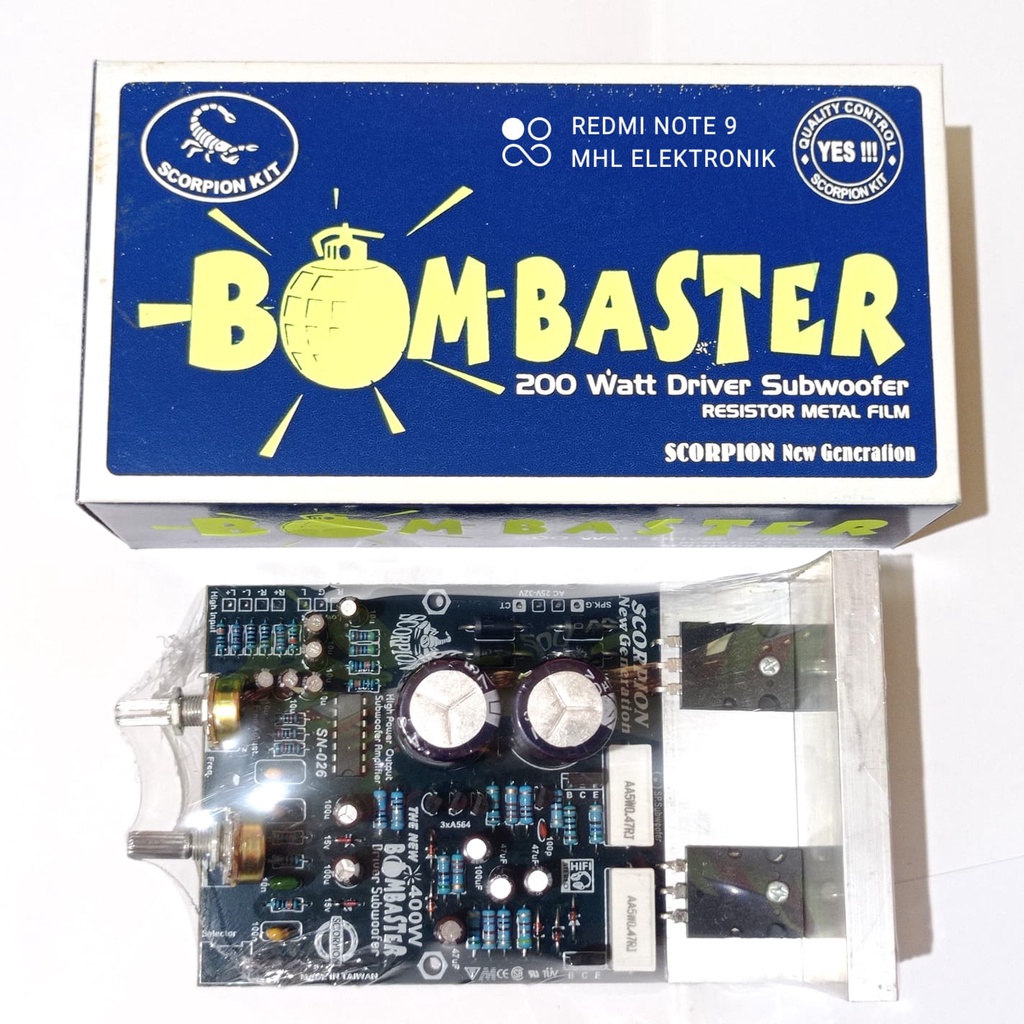 Jual KIT DRIVER SUBWOOFER 200 WATT BOMBASTER BY SCORPION | Shopee Indonesia