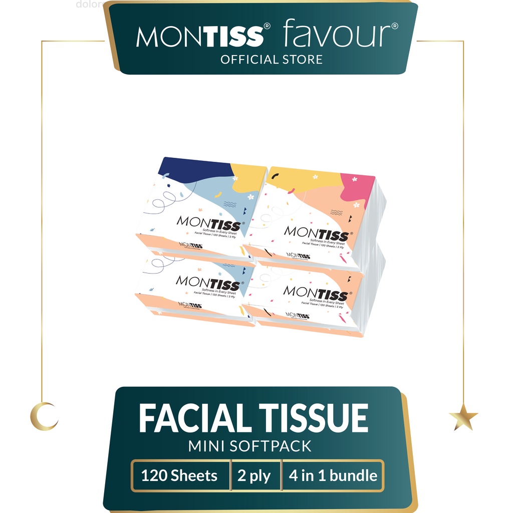 Jual Montiss Mini Facial Tissue 120 Sheets 4 in 1 SB | Shopee Indonesia