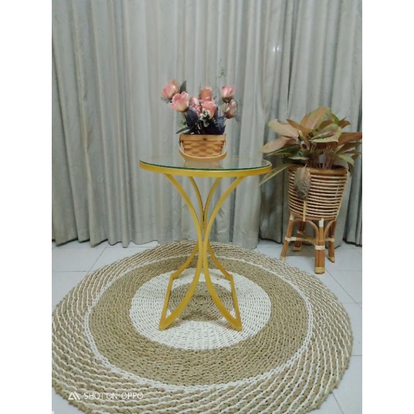Jual round table/meja sudut/meja marbel murah/meja industrial | Shopee ...