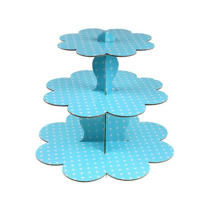 Jual Stand Cupcakes Polkadot Bunga/ Cupcakes Stand 3 Tier by