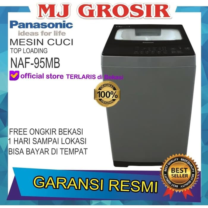 Jual MESIN CUCI 1 TABUNG PANASONIC NA-F 95 MB NAF95MB TOP LOADING 9.5 ...