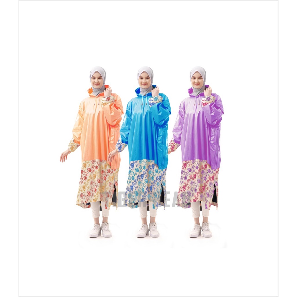 Jual Jas Hujan Gamis rok Aisha kombinasi motif / 68340 | Shopee Indonesia