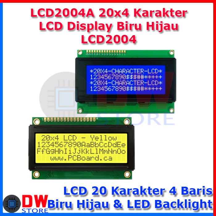Jual LCD 2004 LCD2004 4x20 20x4 20*4 20 x 4 20 * 4 2004 Display ...