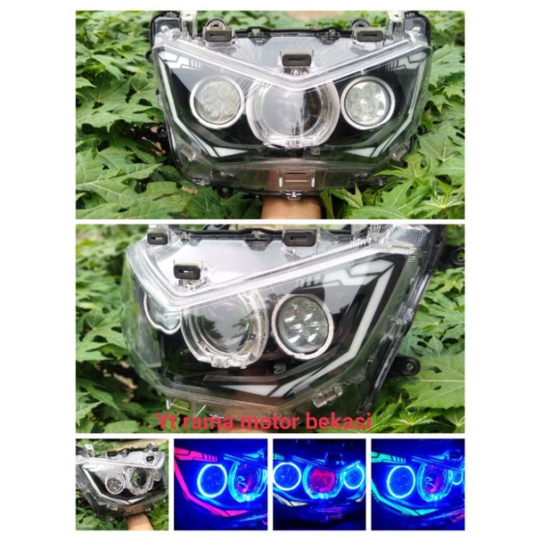 Jual Headlamp All New Nmax 2020 Custom Projie Biled Aes Wst Bkn Jpa Vahid Shopee Indonesia