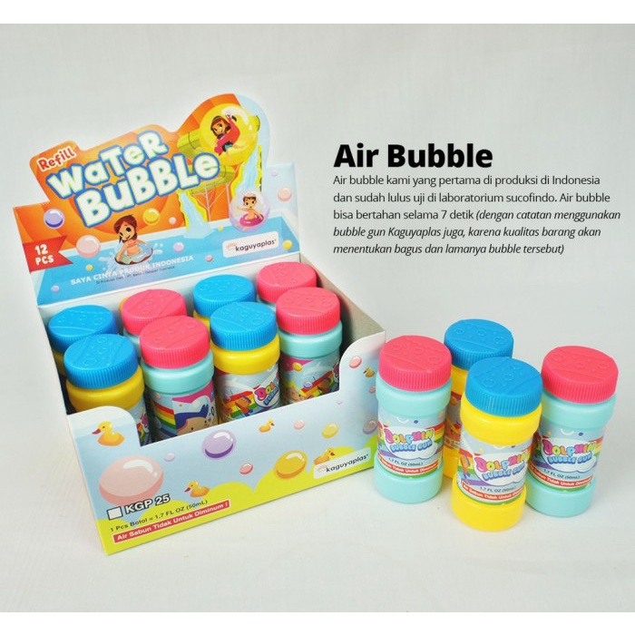 Jual KGP 25 mainan refill buble gun kemasan botol 50ML / sabun ...