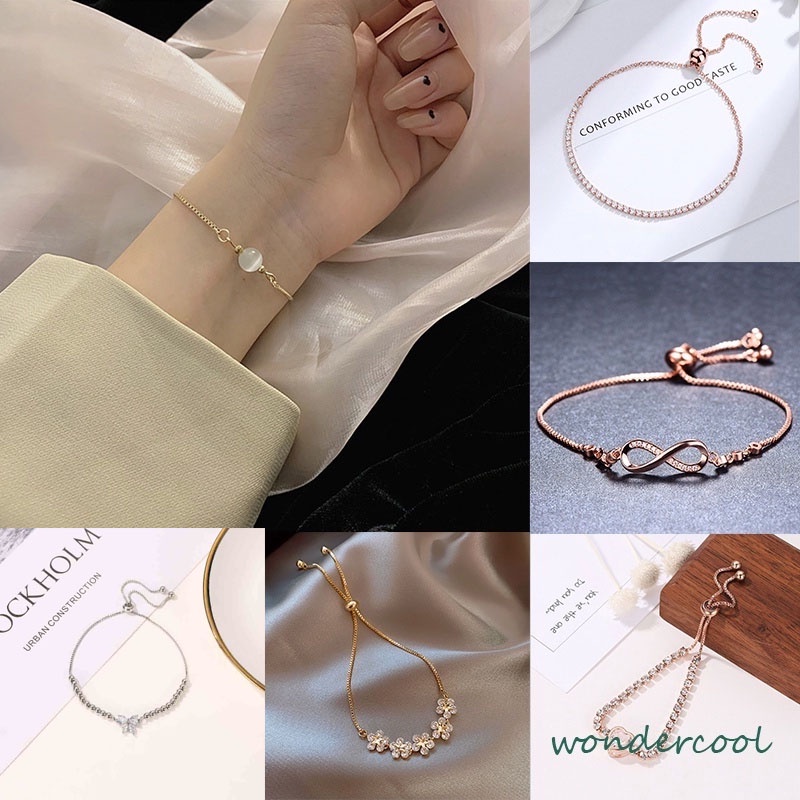 Jual Korea Fashion Sederhana Desain Gelang Serut Ukuran Adjustable