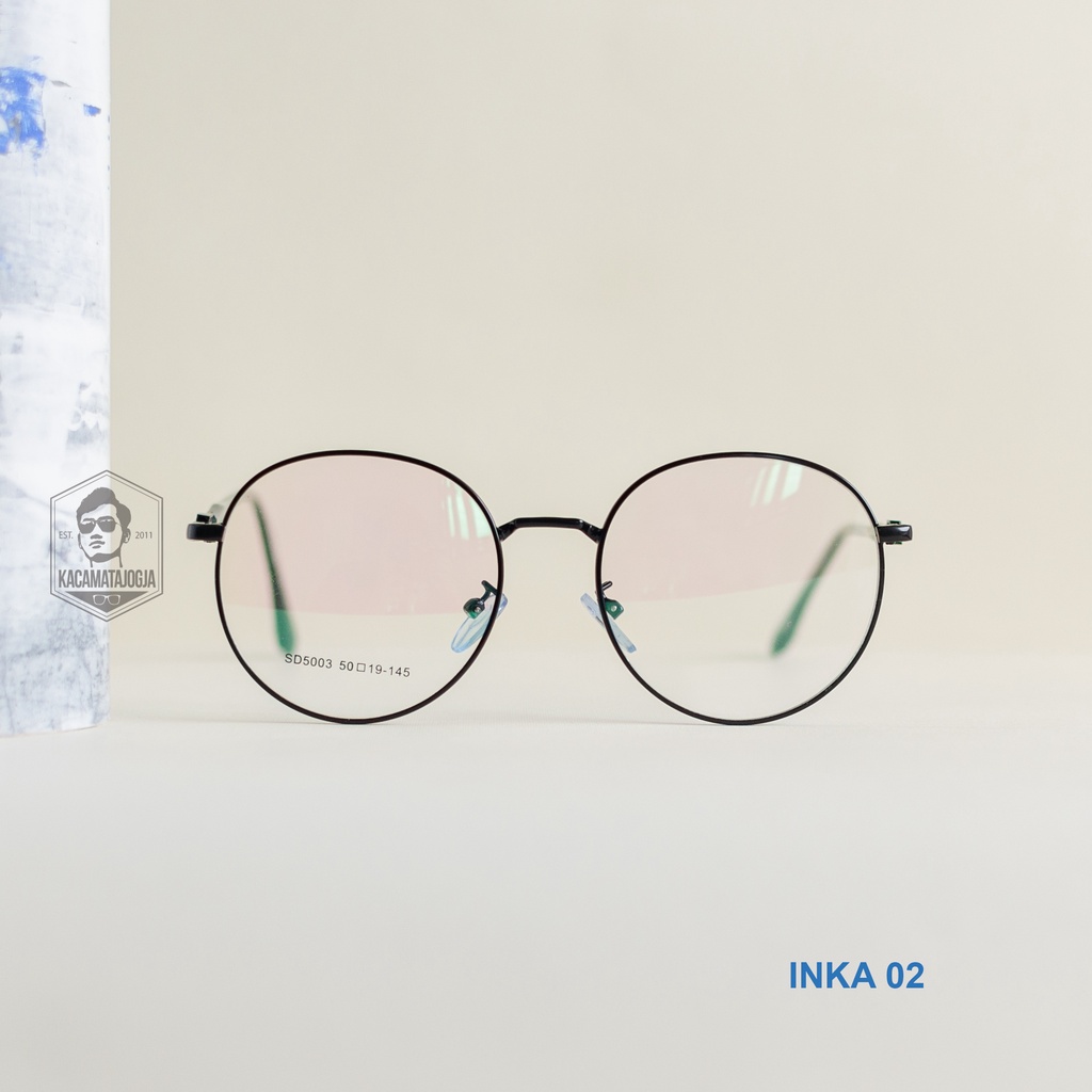 Jual KacamataJogja - Kacamata Frame Bulat Full Besi- INKA 02 | Shopee ...