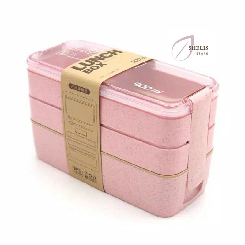 Jual Kotak Makanan / kotak bekal / rantangan makanan 3 tingkat bahan ...