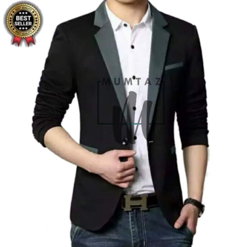 Jual Blazer Pria Hitam Jas Pria Shopee Indonesia