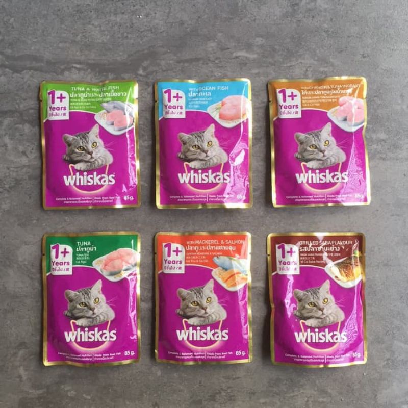 Jual whiskas sachet 80gr all varian makanan basah kucing whiskas pouch Shopee Indonesia