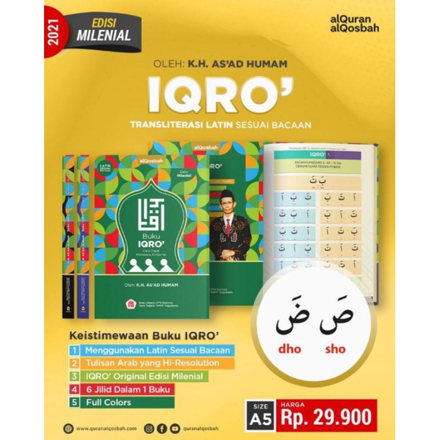 Jual Iqro Edisi Milenial + Tajwid Warna Dari Al Qosbah (A5, Softcover ...