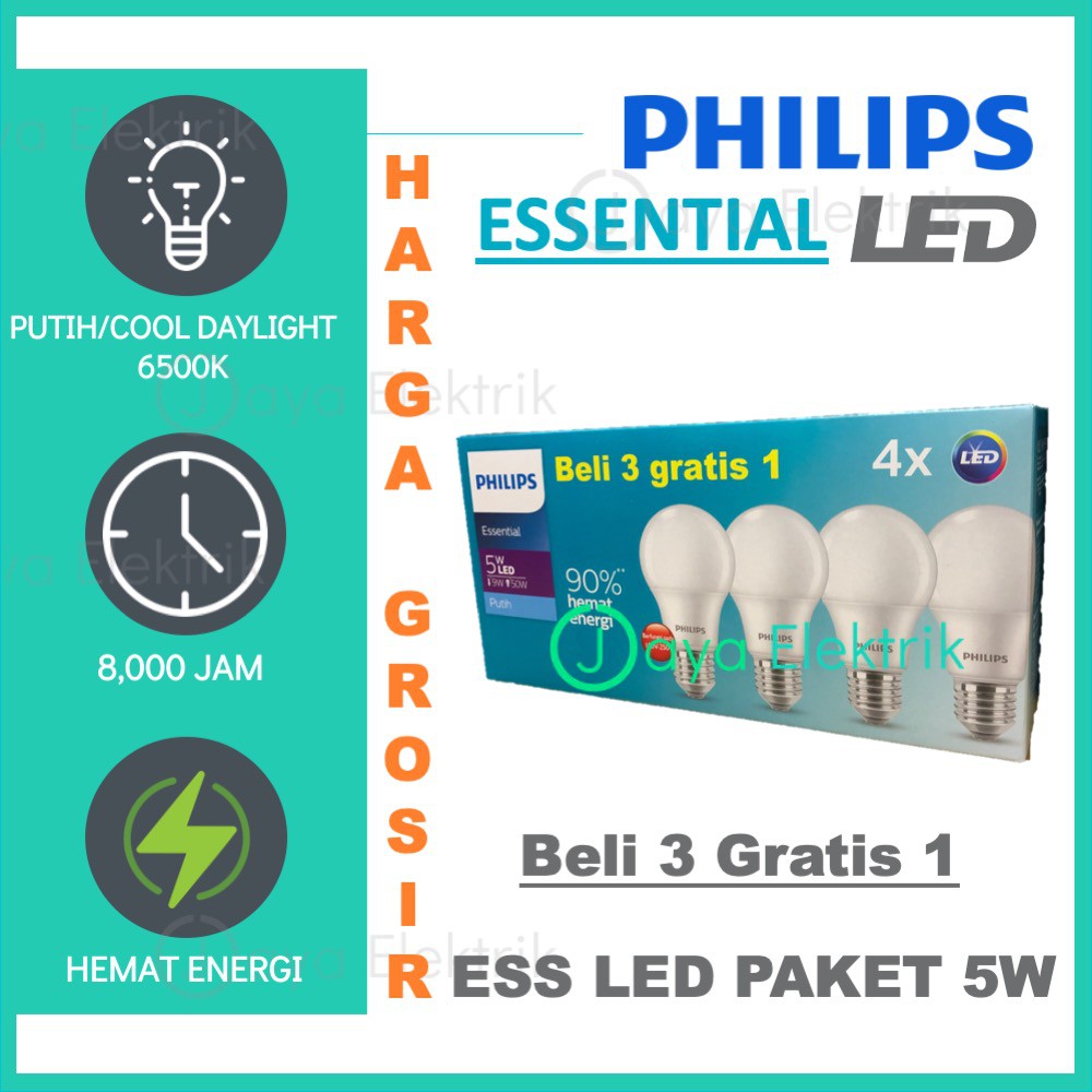 Jual Lampu PHILIPS LED Paket 5W 6W 7W 8W 9W 10W 11W 12W - LED Multipack ...