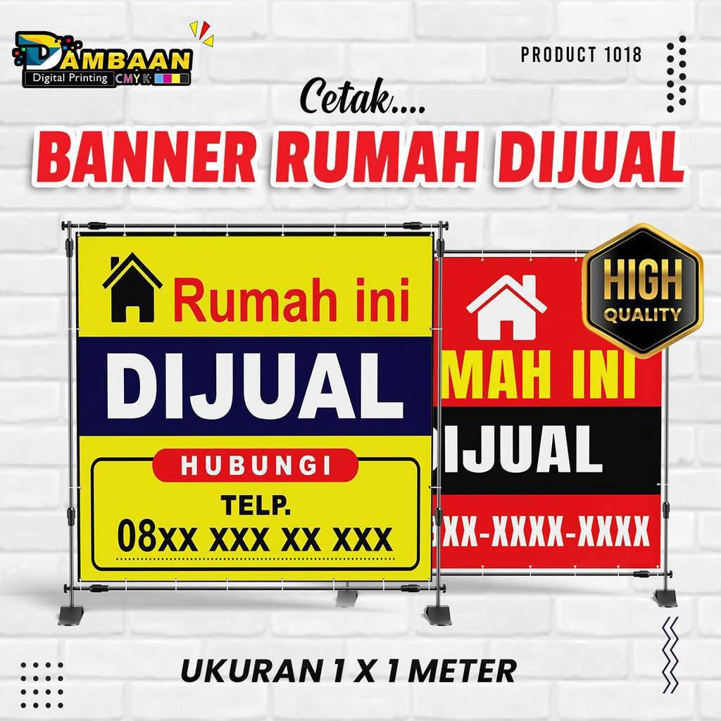 Jual SPANDUK RUMAH DIJUAL | BANNER RUMAH DIJUAL | FREE DESIGN | Shopee ...