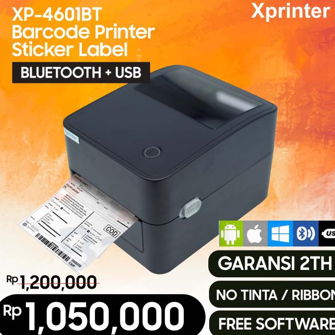 Jual Printer Barcode Label Thermal Bluetooth Xp B Bi B A Mm