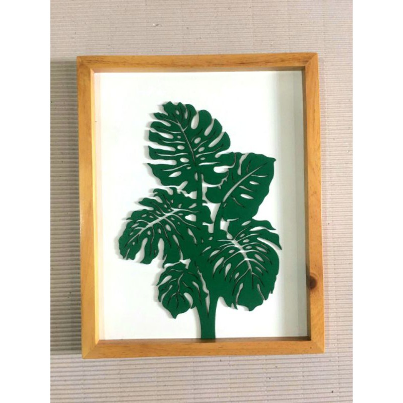 Jual Hiasan dinding Daun D - Hiasan dinding frame tulisan timbul ...