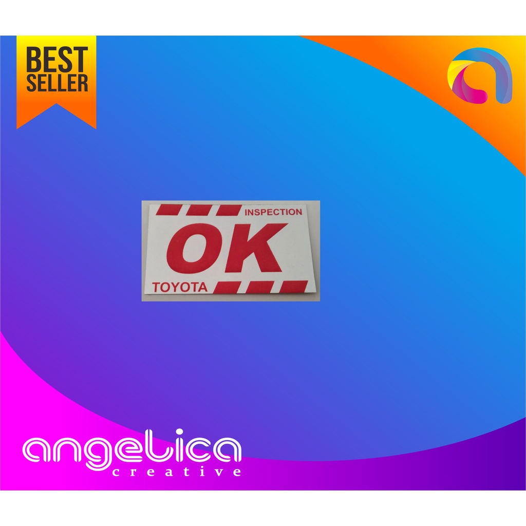 Jual sticker print uv toyota ok ( uk 3.5 x 6 cm ) | Shopee Indonesia