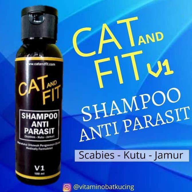 Jual Shampoo Kucing Cat and Fit V1 Untuk Parasit Jamur dan Scabies