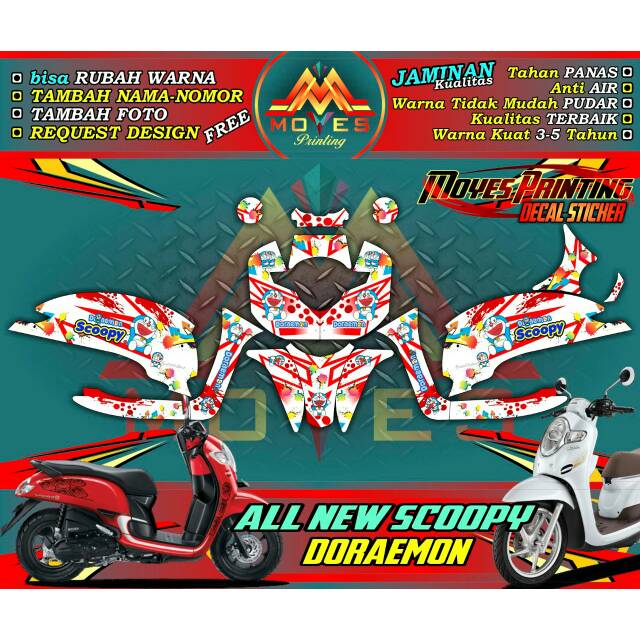 Jual Sticker motor decal motor sticker all new scoopy decal all new ...