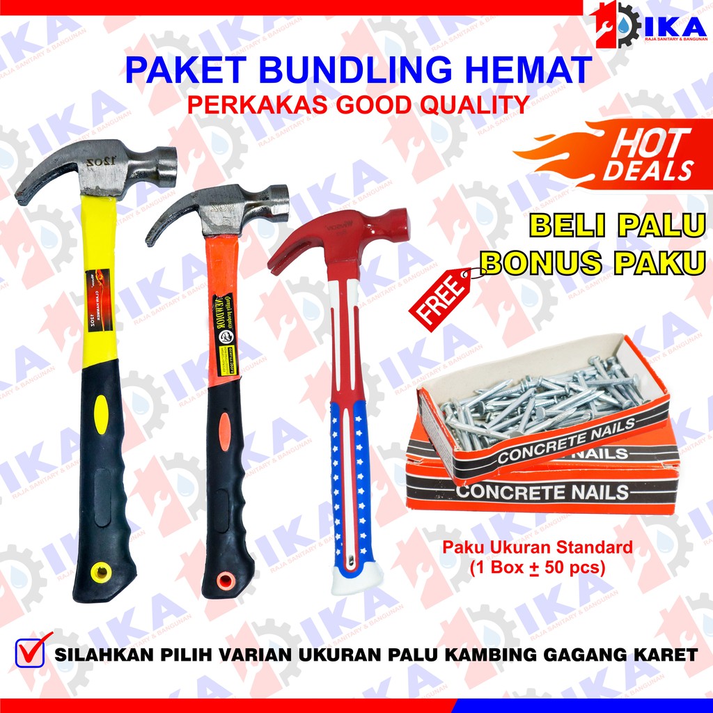 Jual Palu Kambing bonus paku / Palu Martil Kambing 8, 12, 16 oz Gg ...