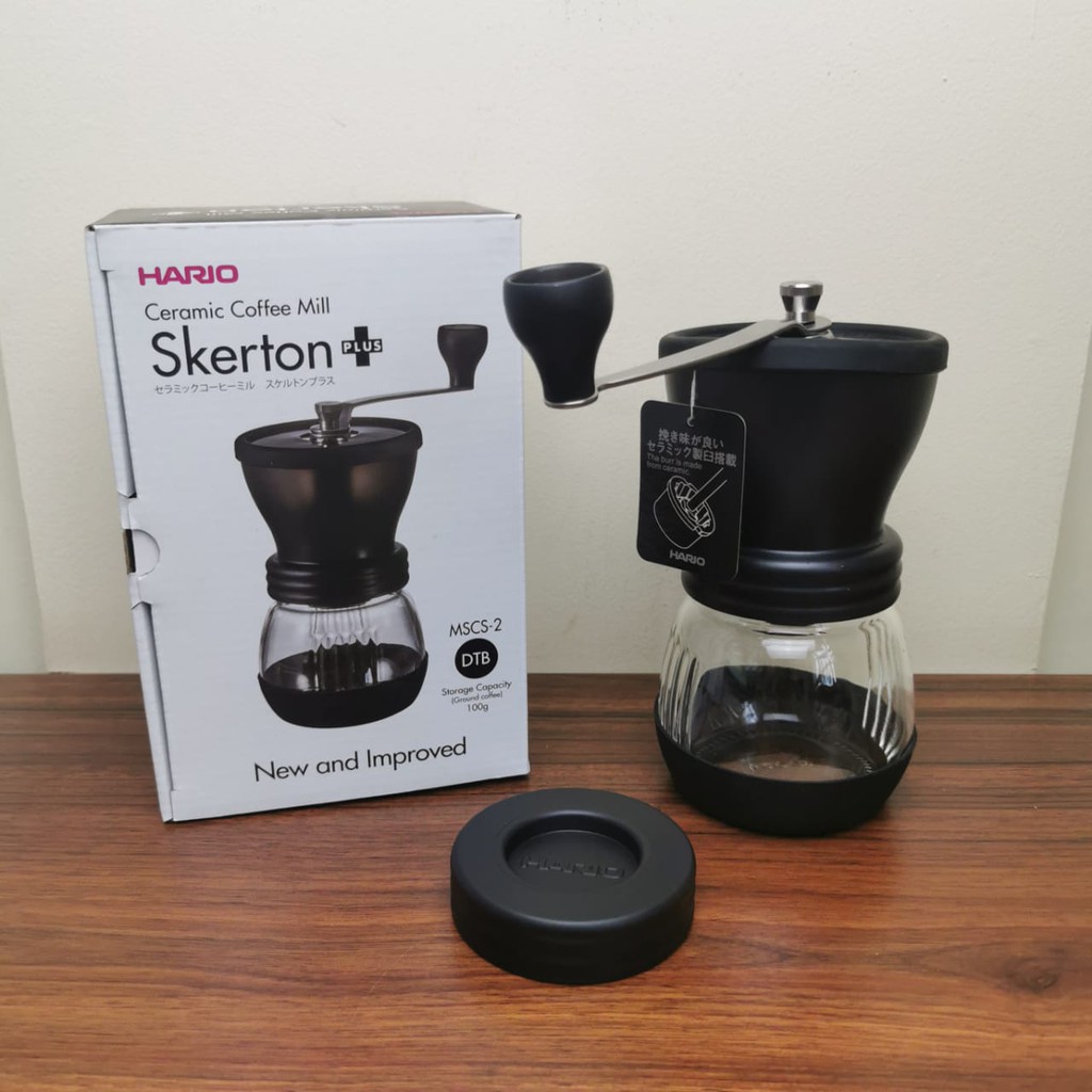 Jual Hario Ceramic Coffee Mill Skerton Plus MSCS2DTB Grinder Kopi