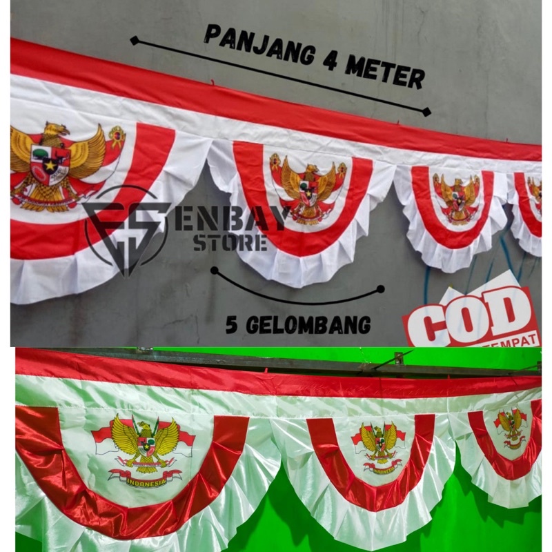 Jual Bendera Background Garuda Jadul 5 10 Gelombang Size 4 And 8 Meter