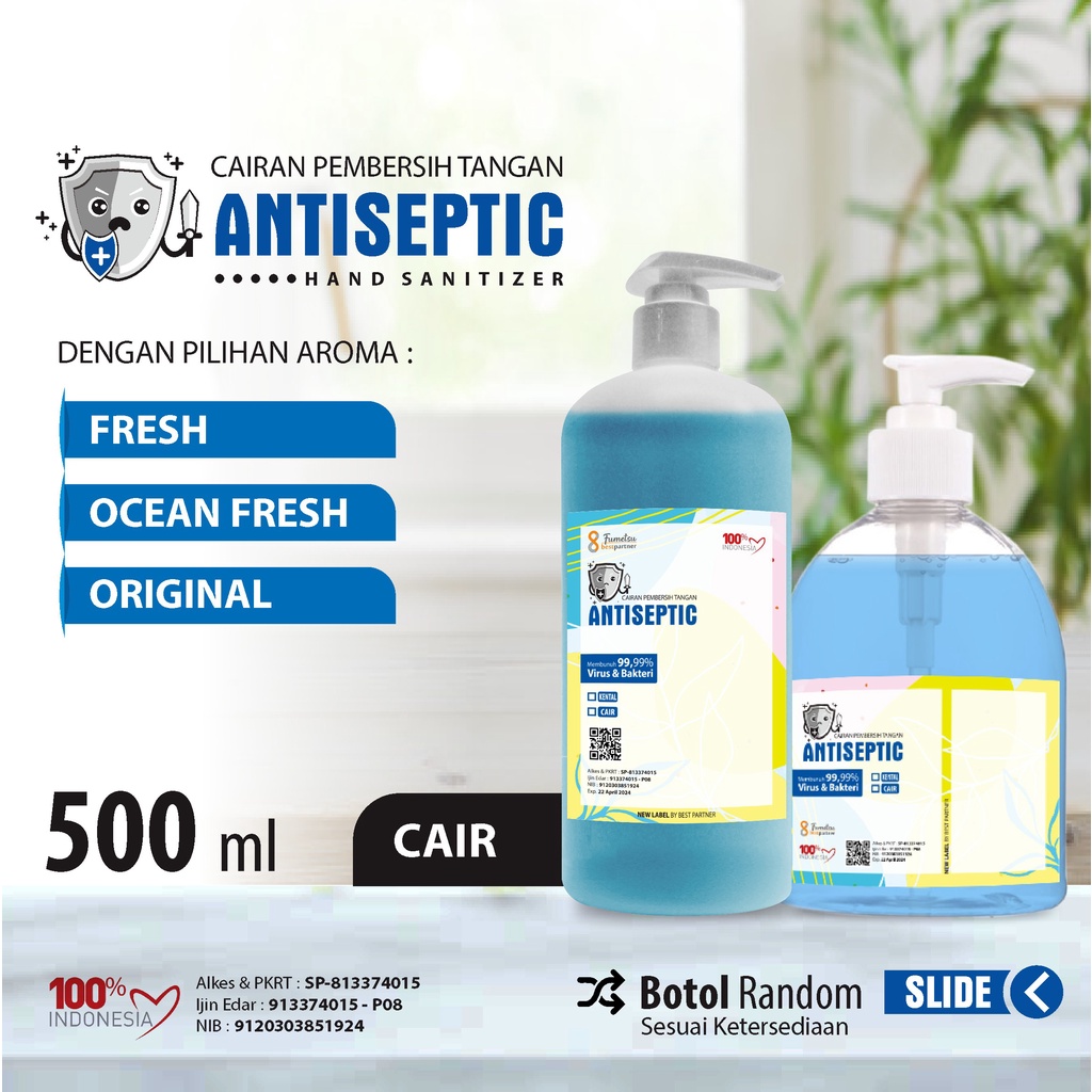 Jual Hand Sanitizer Cair Antiseptic Alcohol Variasi Aroma Buah Segar Ml Free Bubble