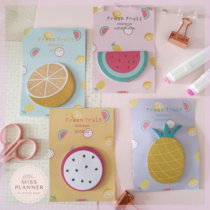 Jual Memo Sticky Note Buah Fruit Shopee Indonesia