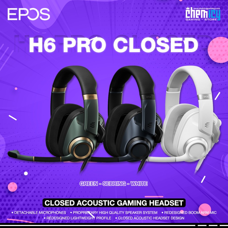 Jual EPOS H6 Pro Closed Acoustic Gaming Headset | Shopee Indonesia