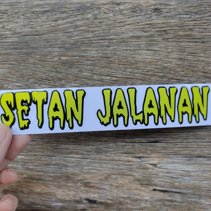 Jual stiker motor cutting kata kata setan | Shopee Indonesia