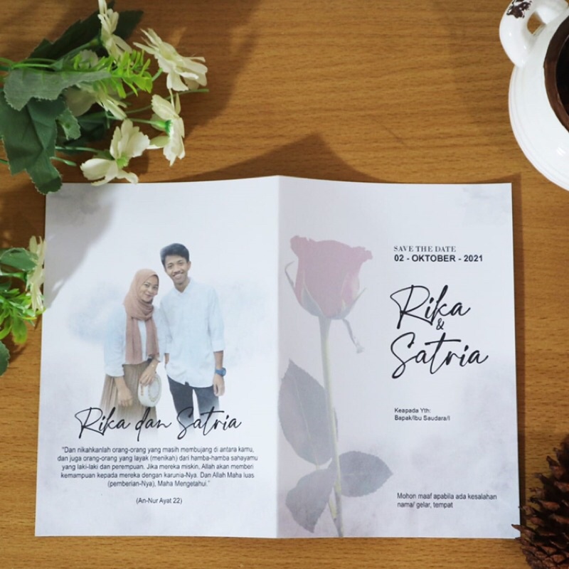Jual Undangan Pernikahan Murah, Undangan Aesthetic RS06 | Shopee Indonesia