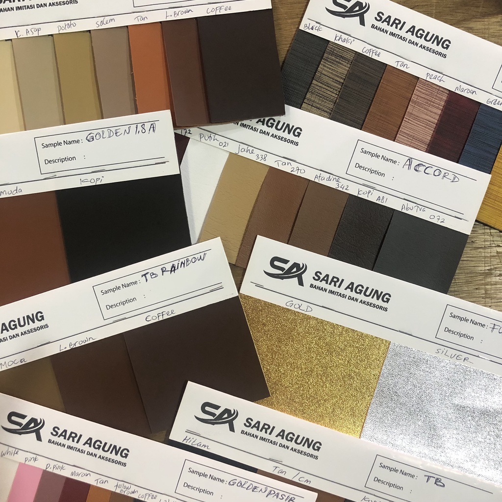 Jual KATALOG WARNA KULIT (Pre-Order) SAMPLE BAHAN SINTETIS OSCAR ...