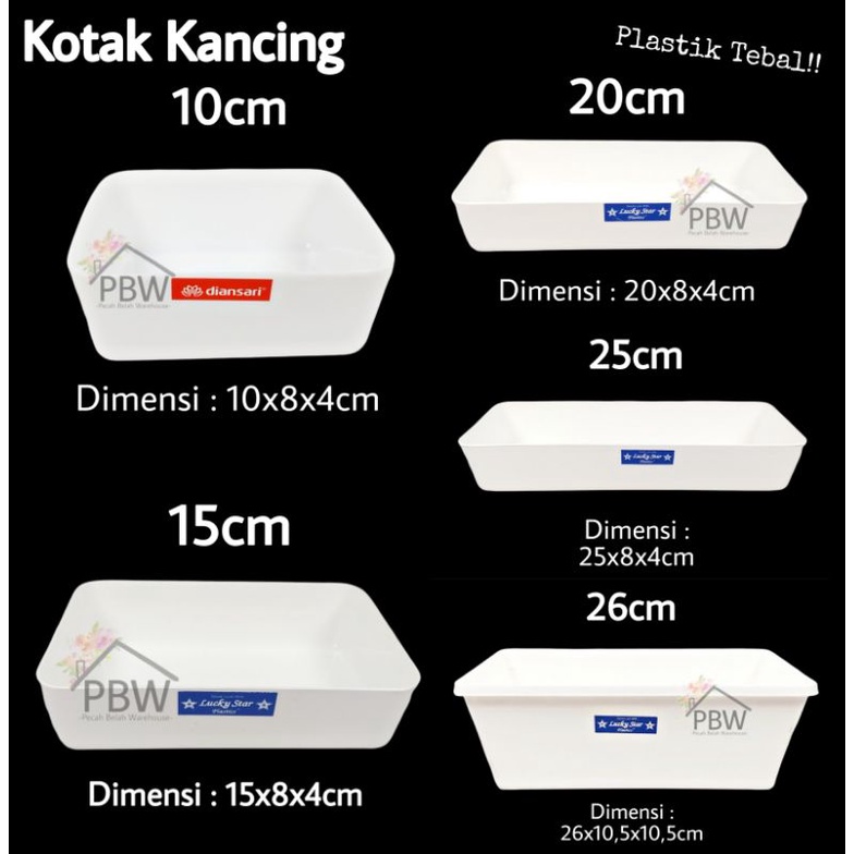 Jual Kotak Tempat Kancing Baut Aksesoris Serbaguna ukuran 10cm,20cm ...