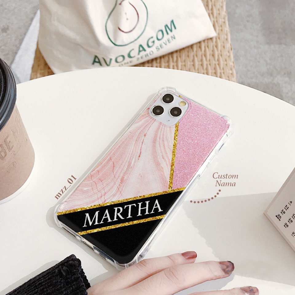 Jual CUSTOM CASE MARBLE ZIGZAG NAME SERIES MARBEL DESIGN CASING