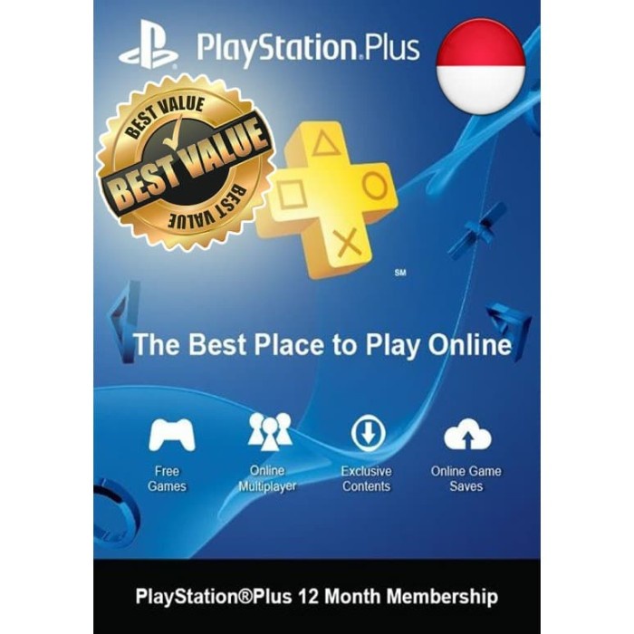 Jual PlayStation Plus 12 Month (Asia / Indonesia) | Shopee Indonesia