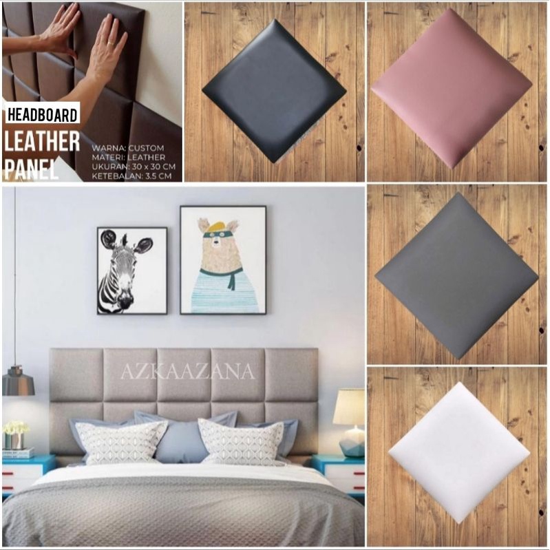 Jual Head Bed Headboard Wallpanel Tempel Dinding Kamar Tidur Bahan Syntetic Leather Shopee